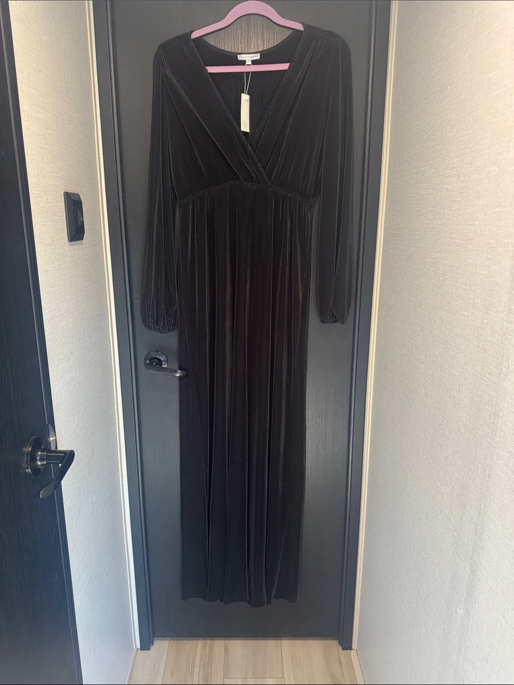 Baltic Born Black  Long Sleeve Maxi Dress